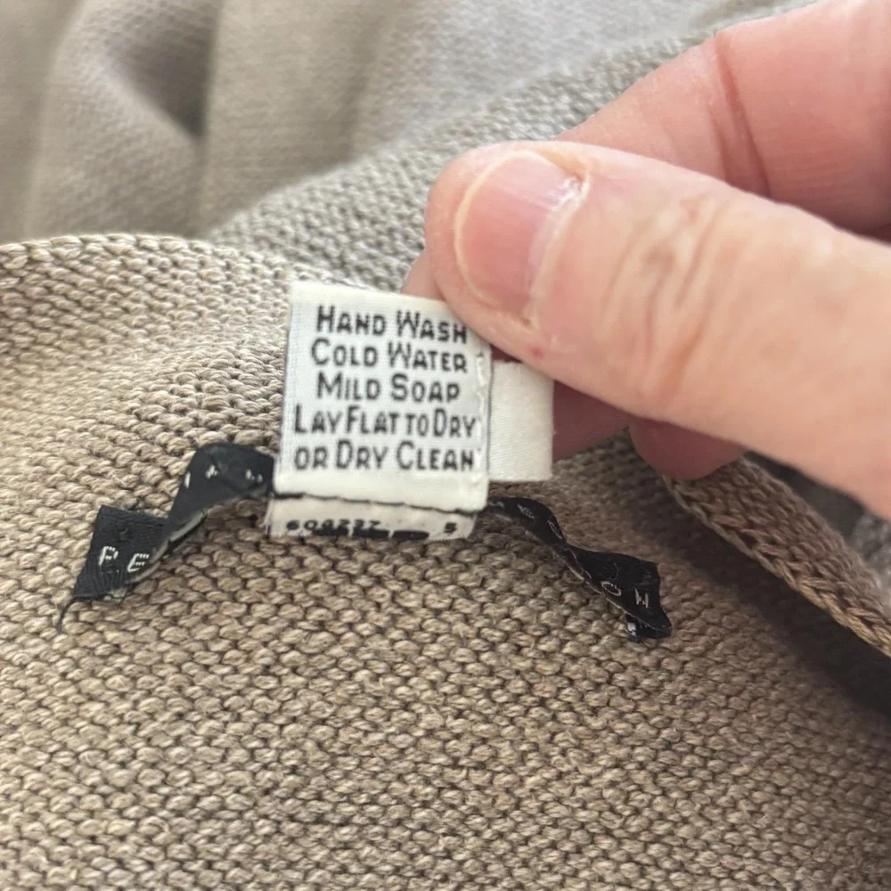 Peruvian‎ Connection Pima Cotton Sweater Womens XL Beige Boat Neck Minimalist